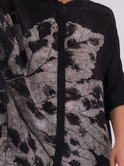 Religion Grey Oversized Twist Tunic Dress with Large Leopard Leaf Print - Image 7 of 7