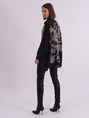Religion Grey Oversized Twist Shirt In Beautiful Bold Placement Prints - Image 5 of 7