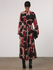 Religion Red Flash Maxi Dress With Multi Tying Wrap Options - Image 3 of 6