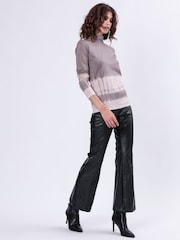 Religion Shade Long Sleeve Polo Top In Hand Tie Dye Stripe - Image 4 of 6