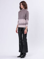 Religion Shade Long Sleeve Polo Top In Hand Tie Dye Stripe - Image 5 of 6