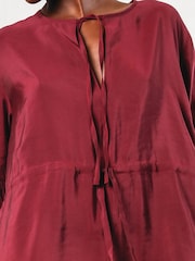 Religion Red Mini Twist Dress With Large Placement Prints - Image 6 of 6