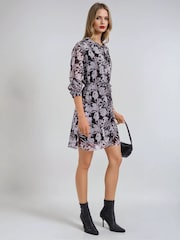 Religion Black Solstice Kaftan Shirt Dress with Tie waist - Image 2 of 5
