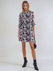Religion Black Solstice Kaftan Shirt Dress with Tie waist - Image 4 of 5