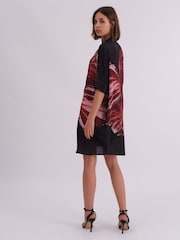 Religion Red Oversized Twist Tunic Dress with Large Leopard Leaf Print - Image 6 of 7