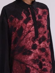 Religion Red Oversized Twist Shirt In Beautiful Bold Placement Prints - Image 7 of 7