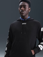 Nike Black Club French Terry Cyle Print Hoodie - Image 4 of 5