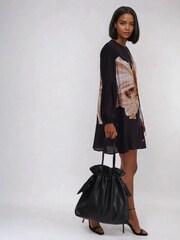 Religion Natural Mini Twist Dress With Large Placement Prints - Image 5 of 7