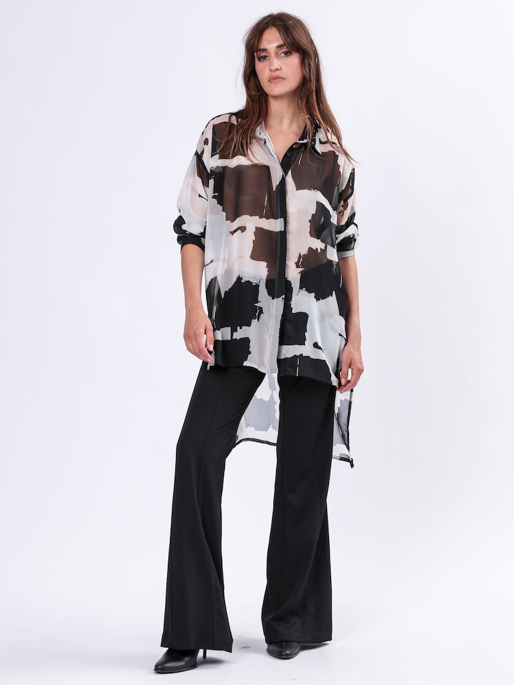 Religion White/Black Mini Twist Shirt With Large Placement Prints - Image 4 of 6