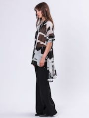 Religion White/Black Mini Twist Shirt With Large Placement Prints - Image 5 of 6
