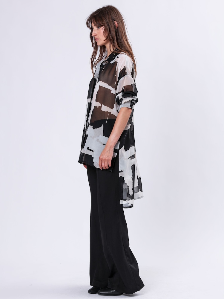 Religion White/Black Mini Twist Shirt With Large Placement Prints - Image 5 of 6