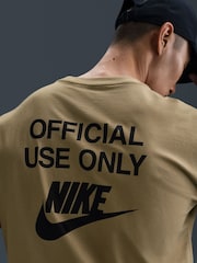 Parachute Beige - Nike Sportswear Official Use Only Back Graphic T-Shirt - Image 4 of 5