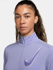 Lilac Ice - Nike Swoosh Half Zip Running Sweatshirt - Imagen 3 de 4