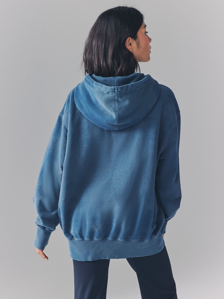 Nike Armory Navy Oversized Phoenix Fleece French Terry Hoodie - Image 2 of 4 Nike Armory Navy Oversized Phoenix Fleece French Terry Hoodie - Image 2 of 4
