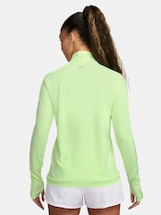 Nike Lime Green White Swoosh Half-Zip Running Sweatshirt - Image 2 of 4