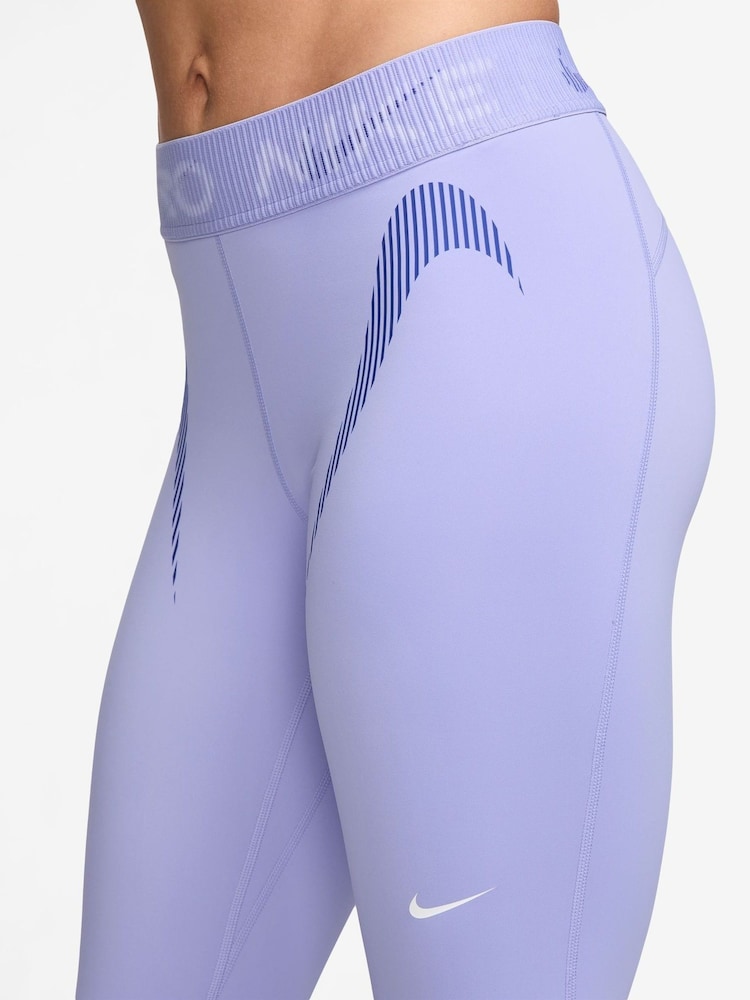 Nike Lilac Ice Pro Mid Rise 7/8 Graphic Leggings - Image 4 of 4