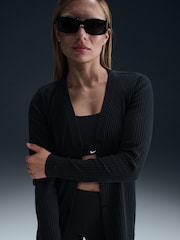 Nike Black Sportswear Chill Rib Slim Cardigan - Image 4 of 5