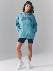 Nike Smokey Blue Oversized Phoenix Fleece French Terry Hoodie - Image 3 of 6