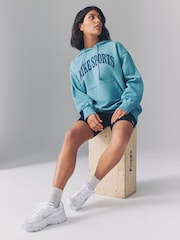 Nike Smokey Blue Oversized Phoenix Fleece French Terry Hoodie - Image 4 of 6