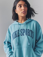Nike Smokey Blue Oversized Phoenix Fleece French Terry Hoodie - Image 5 of 6