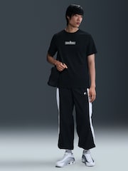 Nike Black Sportswear Swoosh Back Graphic 100% Cotton T-Shirt - Image 3 of 5