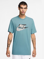 Nike Denim Turquoise Sportswear T-Shirt - Image 1 of 3