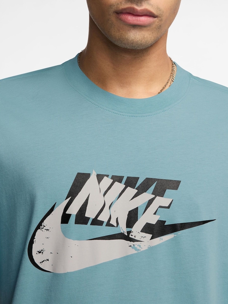 Nike Denim Turquoise Sportswear T-Shirt - Image 3 of 3 Nike Denim Turquoise Sportswear T-Shirt - Image 3 of 3