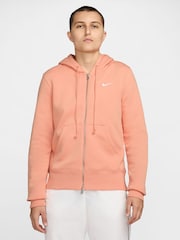Nike Apricot Orange Phoenix Fleece Full Zip Hoodie - Image 1 of 3