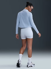 Nike Light Blue Tint High Waisted 5" Biker Shorts - Image 3 of 5