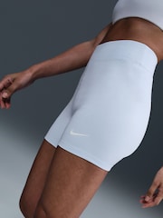 Nike Light Blue Tint High Waisted 5" Biker Shorts - Image 4 of 5