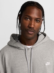 Nike Dark Grey Heather Oversized Club Fleece French Terry Pullover 100% Cotton Hoodie - Image 3 of 7