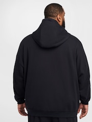 Nike Black Oversized Club Fleece French Terry Pullover 100% Cotton Hoodie - Image 2 of 7