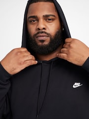 Nike Black Oversized Club Fleece French Terry Pullover 100% Cotton Hoodie - Image 3 of 7