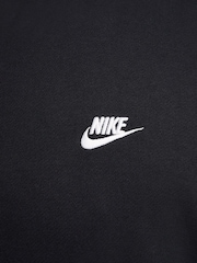 Nike Black Oversized Club Fleece French Terry Pullover 100% Cotton Hoodie - Image 4 of 7