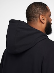 Nike Black Oversized Club Fleece French Terry Pullover 100% Cotton Hoodie - Image 6 of 7