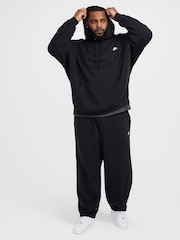 Nike Black Oversized Club Fleece French Terry Pullover 100% Cotton Hoodie - Image 7 of 7