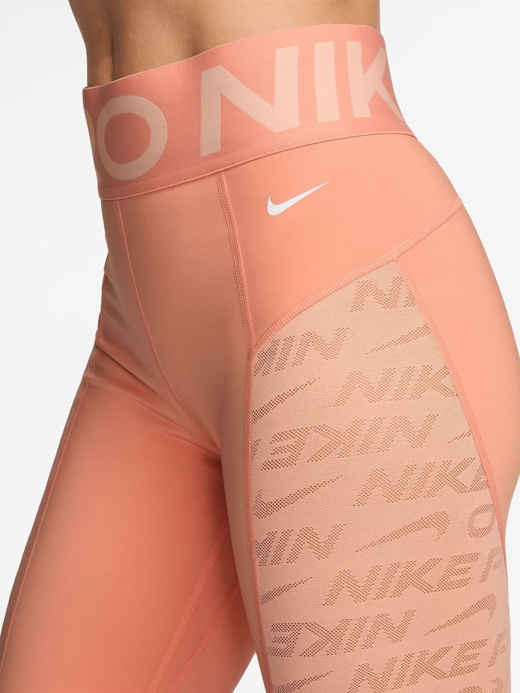 Nike Apricot Orange Pro Sculpt High Waisted Leggings - Image 4 of 4