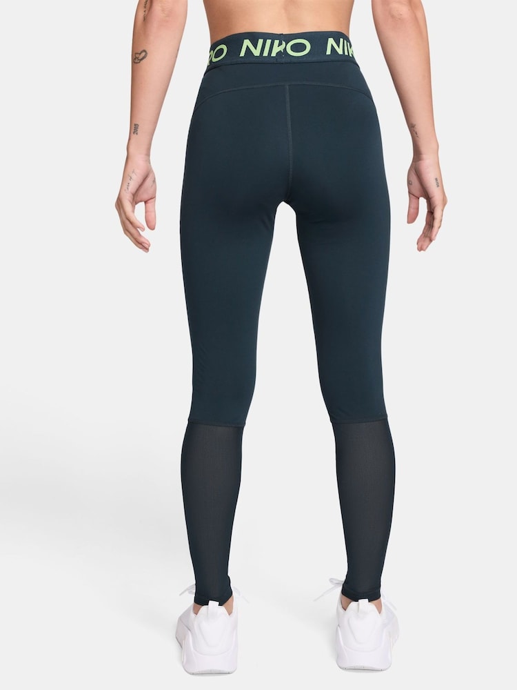 Nike Armory Navy Pro Mid Rise Leggings - Image 2 of 3