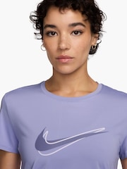 Lilac Ice - Nike One Swoosh Dri-FIT Short Sleeve Running Top - Imagen 3 de 3