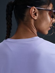 Nike Lilac Ice One Swoosh Dri-FIT Short Sleeve Running Top - Image 4 of 5