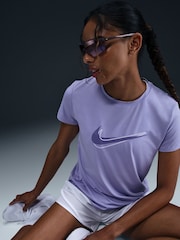 Nike Lilac Ice One Swoosh Dri-FIT Short Sleeve Running Top - Image 5 of 5
