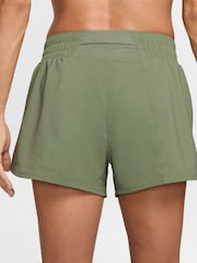 Nike Green One Swoosh Dri-FIT Mid Rise Brief Lined Running Shorts - Image 2 of 4