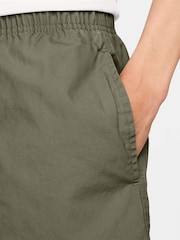Nike Medium Olive Green Club Washed Flow 100% Cotton Shorts - Image 4 of 4