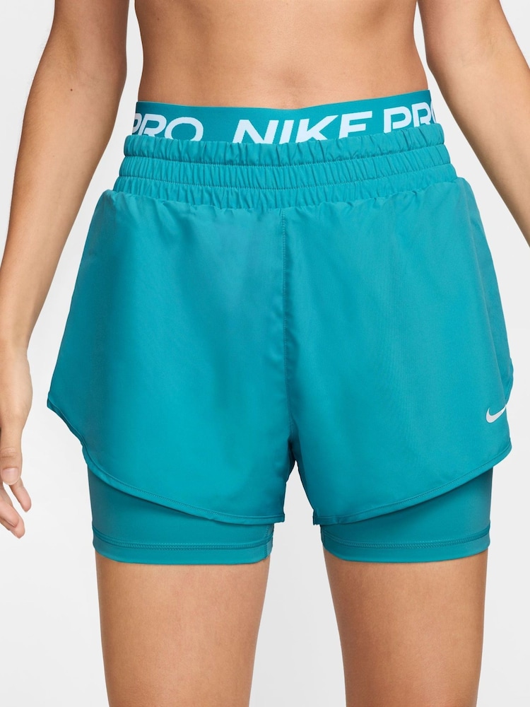 Nike Cactus Blue Pro Dri-FIT 2-in-1 Shorts - Image 1 of 4