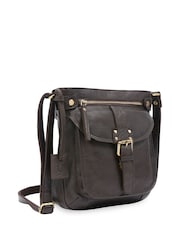Celtic & Co. Leather Cross-Body Brown Bag - Image 4 of 8