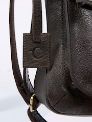 Celtic & Co. Leather Cross-Body Brown Bag - Image 5 of 8