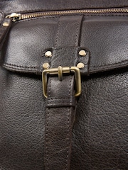 Celtic & Co. Leather Cross-Body Brown Bag - Image 7 of 8