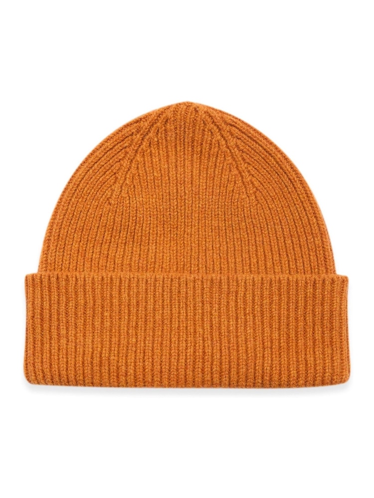 Celtic & Co. Orange Lambswool Rib Beanie - Image 2 of 2