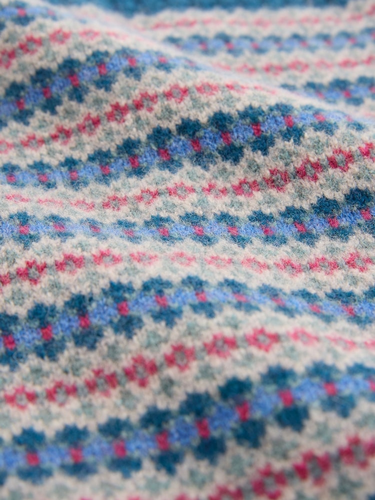 Celtic & Co. Blue Lambswool Pattern Snood - Image 2 of 2