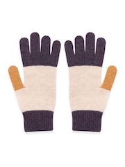 Celtic & Co. Natural Lambswool Colourblock Gloves - Image 3 of 4